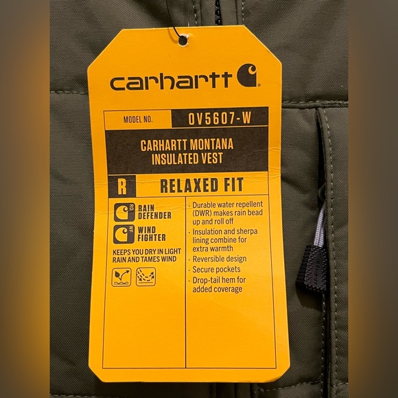 Carhartt Montana Insulated Reversible Fleece Lined Olive Green Vest—XL Women’s - Picture 8 of 9